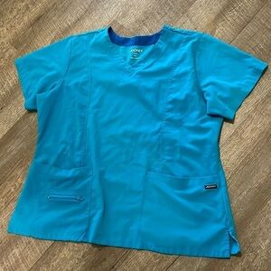 Jockey Teal Scrub Top size XL